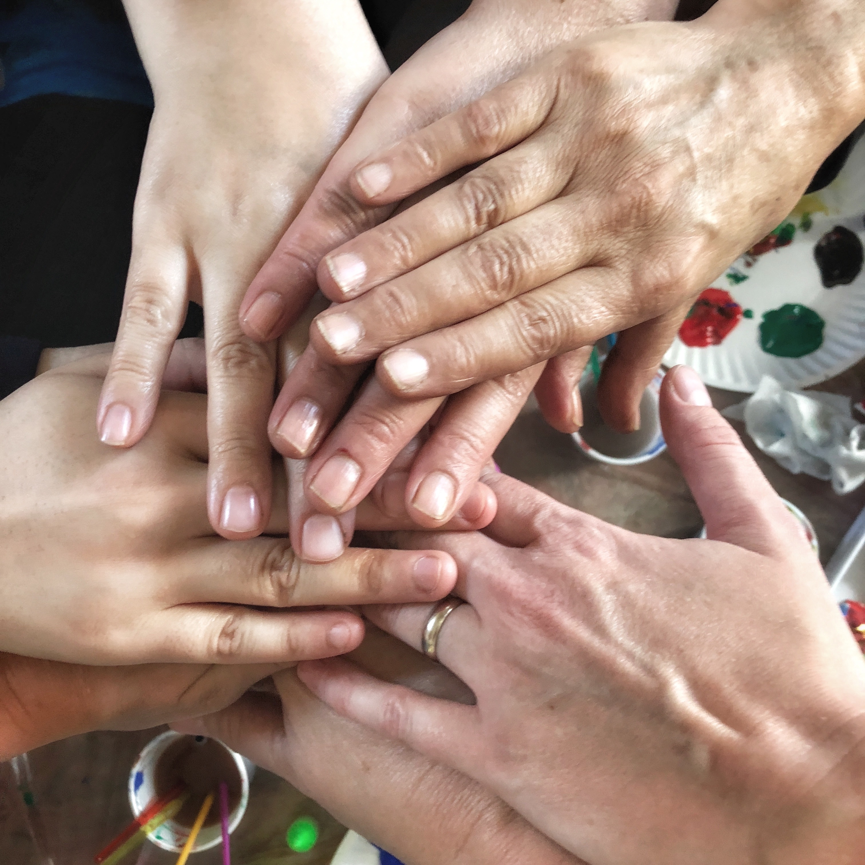 One day in knitting group, they asked no pics be taken so I asked my group to place our hands together. These hands represent so much my heart can't even put these moments into words.